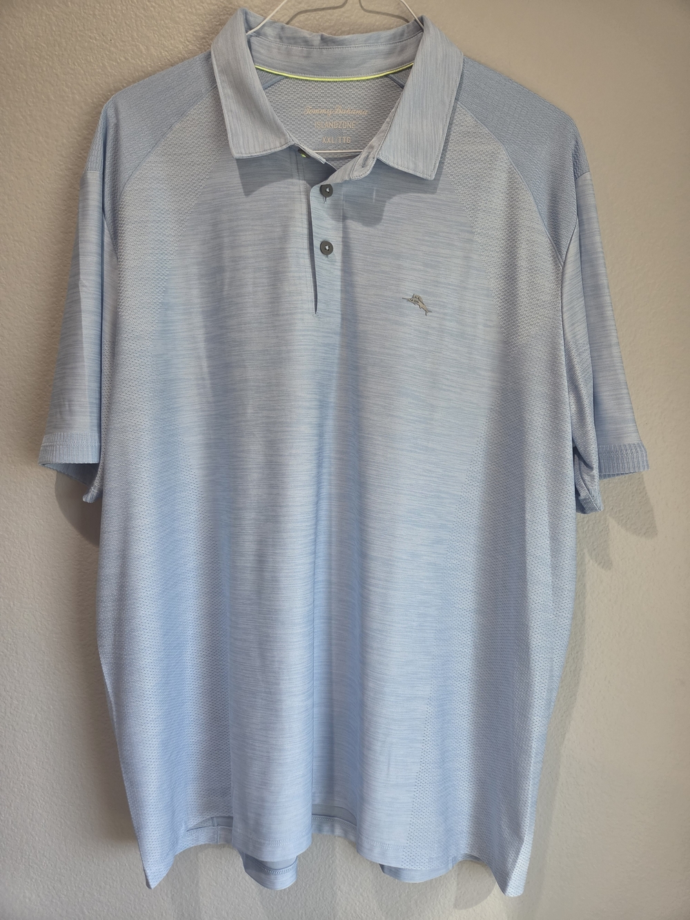 Tommy Bahama Light Blue Polo Islandzone Shirt Size XXL
